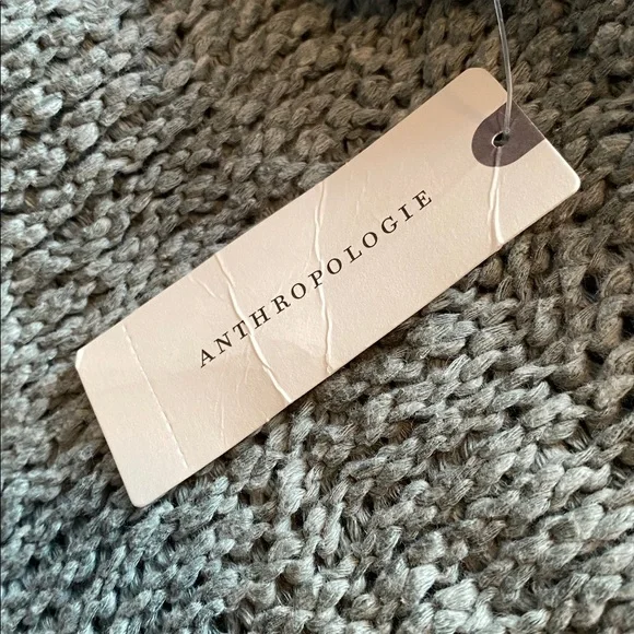 Anthropologie Pilcro NWT Turtleneck Tank Sweater in Moss Chunky Cotton Blend L - Picture 6 of 14